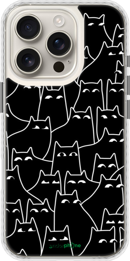 Чехол Bumper чехол С изображением кошек для Apple iPhone 16 Pro - 6470pc-3708 изображение 