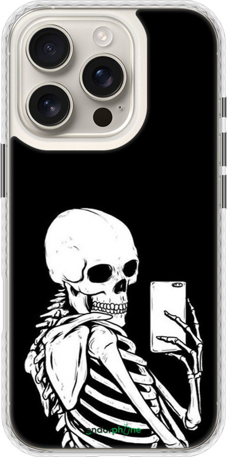 Чехол Bumper чехол Скелет делает Selfie для Apple iPhone 16 Pro - 6535pc-3708 изображение 