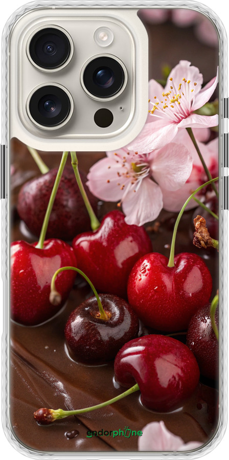 Чехол Bumper чехол Вишня в шоколаде для Apple iPhone 16 Pro - 6698pc-3708 изображение 