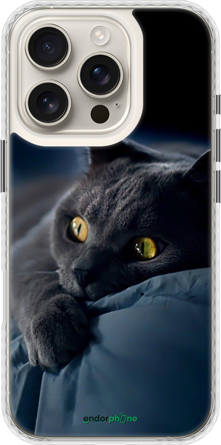 Чехол Bumper чехол Дымчатый кот для Apple iPhone 16 Pro - 825pc-3708 изображение 