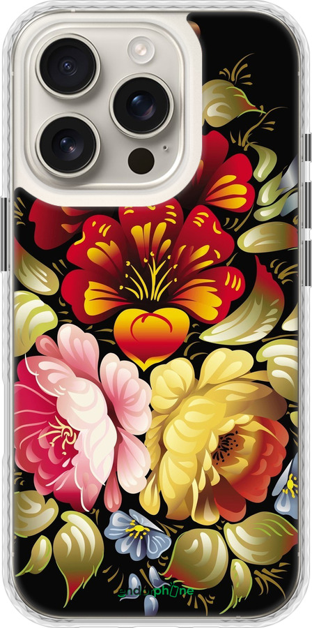 Чехол Bumper чехол Хохлома 6 для Apple iPhone 16 Pro - 829pc-3708 изображение 