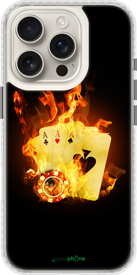 Чохол Bumper чехол Палаючі карти  для Apple iPhone 16 Pro - 839pc-3708 изображение 