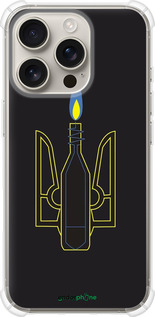 Силіконовий протиударний с посиленими кутами чехол Коктейль Молотова для Apple iPhone 16 Pro - 1044sp-3708 изображение 
