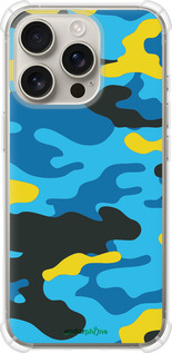 Силіконовий протиударний с посиленими кутами чехол Жовто-блакитний камуфляж для Apple iPhone 16 Pro - 1084sp-3708 изображение 