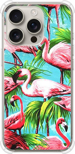 Силіконовий протиударний с посиленими кутами чехол Tropical background для Apple iPhone 16 Pro - 4016sp-3708 изображение 