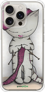 Силіконовий протиударний с посиленими кутами чехол Кішка рукодільниця для Apple iPhone 16 Pro - 4056sp-3708 изображение 