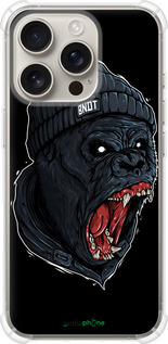 Силіконовий протиударний с посиленими кутами чехол Мавпа в люті для Apple iPhone 16 Pro - 4137sp-3708 изображение 