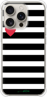 Силіконовий протиударний с посиленими кутами чехол Чорно-білі смуги для Apple iPhone 16 Pro - 4461sp-3708 изображение 