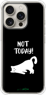 Силикон с усиленными углами чехол Уставший кот для Apple iPhone 16 Pro - 4535sp-3708 изображение 