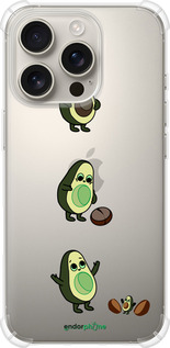 Силикон с усиленными углами чехол Авокадо 1 для Apple iPhone 16 Pro - 4857sp-3708 изображение 
