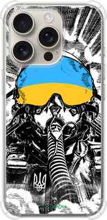 Силикон с усиленными углами чехол Призрак Киева v3 для Apple iPhone 16 Pro - 5307sp-3708 изображение 