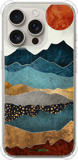 Силикон с усиленными углами чехол Закат горы для Apple iPhone 16 Pro - 5434sp-3708 изображение 