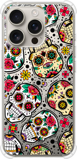 Силикон с усиленными углами чехол Черепа для Apple iPhone 16 Pro - 5471sp-3708 изображение 