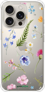 Силикон с усиленными углами чехол Цветочный фон v2 для Apple iPhone 16 Pro - 5472sp-3708 изображение 