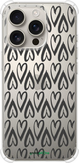 Силикон с усиленными углами чехол Сердца v2 для Apple iPhone 16 Pro - 5497sp-3708 изображение 