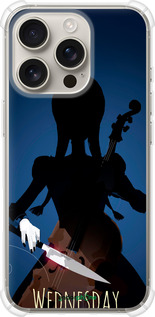 Силикон с усиленными углами чехол Wednesday для Apple iPhone 16 Pro - 5515sp-3708 изображение 