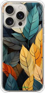 Силикон с усиленными углами чехол Кольорове листя для Apple iPhone 16 Pro - 5644sp-3708 изображение 