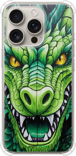 Силіконовий протиударний с посиленими кутами чехол Зелений дракон для Apple iPhone 16 Pro - 5816sp-3708 изображение 