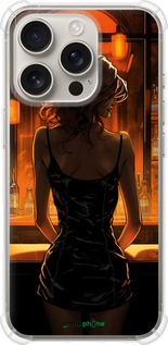 Силіконовий протиударний с посиленими кутами чехол Чохол для телефону Дівчина в барі для Apple iPhone 16 Pro - 5947sp-3708 изображение 