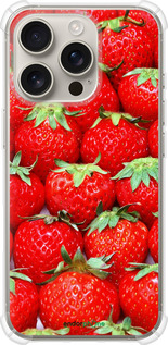 Силіконовий протиударний с посиленими кутами чехол Полуниця для Apple iPhone 16 Pro - 6020sp-3708 изображение 