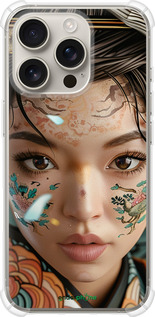 Силикон с усиленными углами чехол Взгляд души самурая для Apple iPhone 16 Pro - 6076sp-3708 изображение 