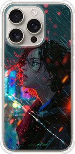 Силикон с усиленными углами чехол Ночные огни для Apple iPhone 16 Pro - 6096sp-3708 изображение 