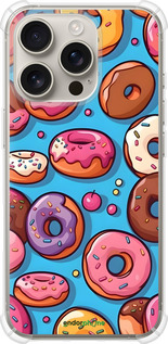 Силикон с усиленными углами чехол Пончики для Apple iPhone 16 Pro - 6318sp-3708 изображение 