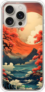 Силіконовий протиударний с посиленими кутами чехол Природа Японії для Apple iPhone 16 Pro - 6327sp-3708 изображение 