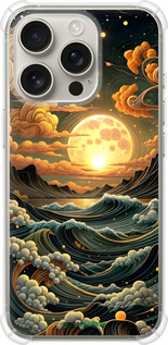 Силикон с усиленными углами чехол Арт волны для Apple iPhone 16 Pro - 6332sp-3708 изображение 