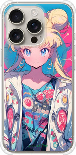 Силіконовий протиударний с посиленими кутами чехол Сейлор Мун 2 для Apple iPhone 16 Pro - 6351sp-3708 изображение 