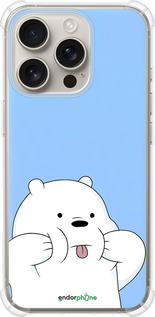 Силикон с усиленными углами чехол Милый мишка для Apple iPhone 16 Pro - 6357sp-3708 изображение 