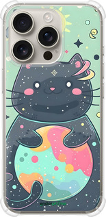 Силикон с усиленными углами чехол Милый котик для Apple iPhone 16 Pro - 6364sp-3708 изображение 