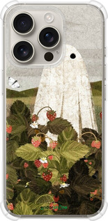 Силикон с усиленными углами чехол Клубничные поля и привидения для Apple iPhone 16 Pro - 6426sp-3708 изображение 