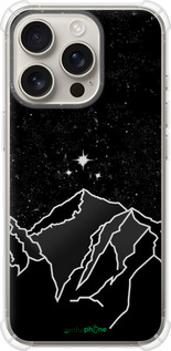 Силикон с усиленными углами чехол Минималистический горный пейзаж для Apple iPhone 16 Pro - 6438sp-3708 изображение 