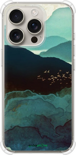 Силіконовий протиударний с посиленими кутами чехол Із зображенням гір Індіго для Apple iPhone 16 Pro - 6484sp-3708 изображение 