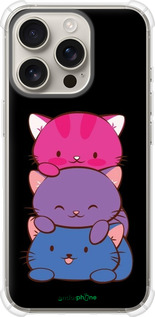 Силіконовий протиударний с посиленими кутами чехол Милі котятка для Apple iPhone 16 Pro - 6518sp-3708 изображение 