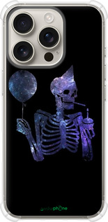 Силіконовий протиударний с посиленими кутами чехол Скелетне мистецтво для Apple iPhone 16 Pro - 6536sp-3708 изображение 