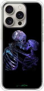 Силикон с усиленными углами чехол С изображением скелета для Apple iPhone 16 Pro - 6537sp-3708 изображение 