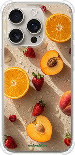 Силикон с усиленными углами чехол Фрукты 3 для Apple iPhone 16 Pro - 6703sp-3708 изображение 