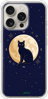 Силикон с усиленными углами чехол Cute Cat Celestial/Witchy для Apple iPhone 16 Pro - 6787sp-3708 изображение 