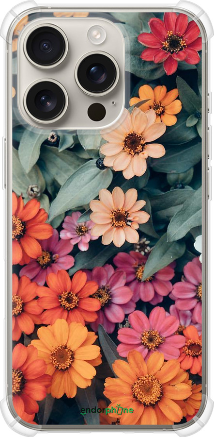 Силіконовий протиударний с посиленими кутами чехол Beauty flowers для Apple iPhone 16 Pro - 4050sp-3708 изображение 