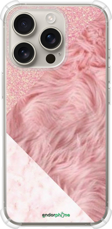 Силикон с усиленными углами чехол Розовые текстуры для Apple iPhone 16 Pro - 4343sp-3708 изображение 