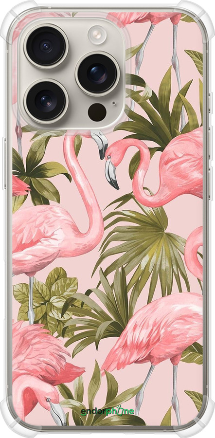 Силикон с усиленными углами чехол фламинго 2 для Apple iPhone 16 Pro - 4360sp-3708 изображение 