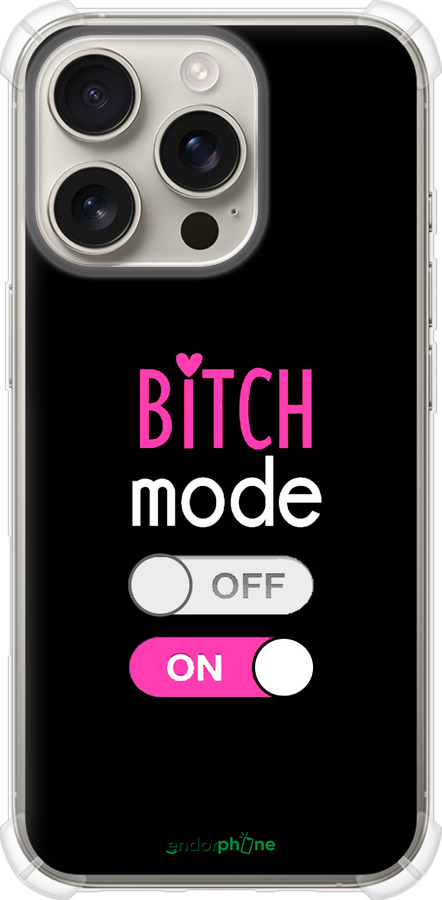 Силикон с усиленными углами чехол Bitch mode для Apple iPhone 16 Pro - 4548sp-3708 изображение 