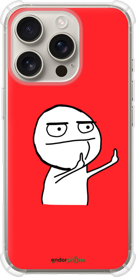 Силикон с усиленными углами чехол Мем для Apple iPhone 16 Pro - 4578sp-3708 изображение 