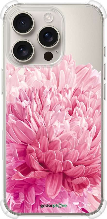 Силіконовий протиударний с посиленими кутами чехол Хризантема для Apple iPhone 16 Pro - 4666sp-3708 изображение 