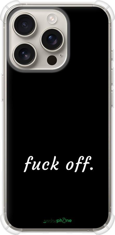 Силикон с усиленными углами чехол Fuck off для Apple iPhone 16 Pro - 4731sp-3708 изображение 