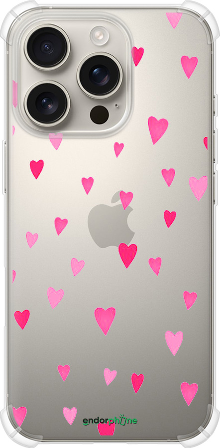 Силикон с усиленными углами чехол Сердечки 2 для Apple iPhone 16 Pro - 4763sp-3708 изображение 