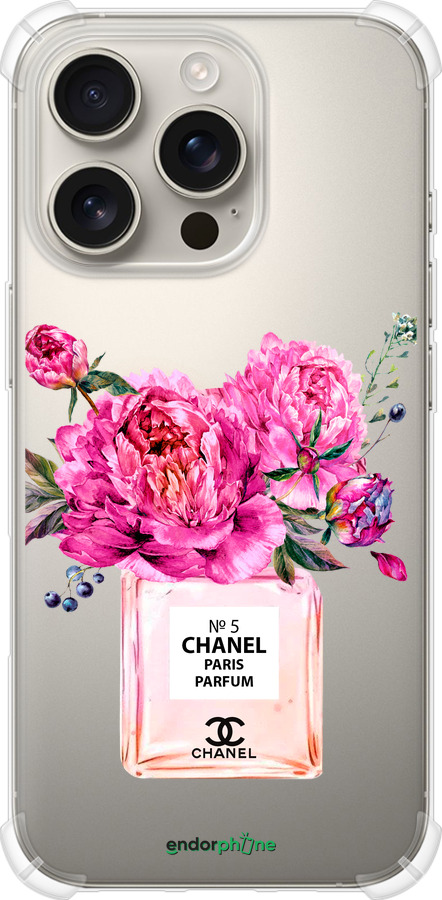 Силіконовий протиударний с посиленими кутами чехол Chanel для Apple iPhone 16 Pro - 4906sp-3708 изображение 