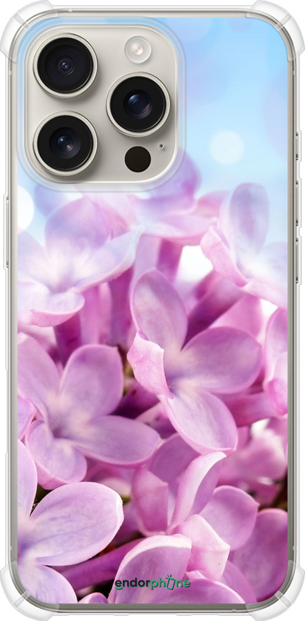 Силіконовий протиударний с посиленими кутами чехол Бузок для Apple iPhone 16 Pro - 527sp-3708 изображение 